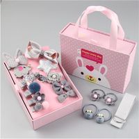 Best-seller Boîte cadeau de 18 pinces à cheveux en satin pour petites filles avec nœud papillon Princesse cravate à cheveux en tissu ruban
