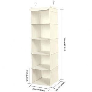 Organizador de Armario Colgante Multiusos Personalizado de la Mejor Calidad, Resistente al Polvo, Plegable, de 6 Estantes con 3 Cajones - Product Image 2