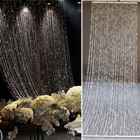 Rideau de plafond scintillant personnalisé, toile de fond de scène, guirlande de paillettes suspendue pour la décoration de mariage