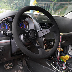 <span class=keywords><strong>Volante</strong></span> <span class=keywords><strong>Deportivo</strong></span> <span class=keywords><strong>Universal</strong></span> de 14 Pulgadas y 3 Radios, de Cuero Genuino y Gamuza, Estilo <span class=keywords><strong>Deportivo</strong></span>, Personalizado JDM, Modificado para Automóvil - Product Image 2
