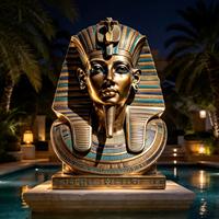 BZY Statues de Pharaons Égyptiens Anciens en Bronze Grandes et Personnalisables pour l'Extérieur, Sculptures 3D Grandeur Nature en Fonte, Souvenirs à Vendre