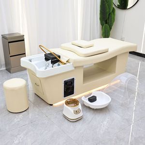Cama Eléctrica de Lavado de Cabello para Salón, con Masaje, Terapia Tailandesa, Tratamiento Capilar, Spa para Cabeza, con Lavabo - Product Image 4