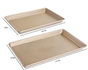 ชุดอบคุกกี้พร้อมชั้นวางสำหรับย่าง2ชิ้นทำจากเหล็กกล้าคาร์บอนใช้ซ้ำได้ - Product Image 6