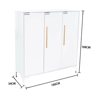 Meuble d'entrée en promotion : Meuble à chaussures moderne anti-poussière avec <span class=keywords><strong>3</strong></span> <span class=keywords><strong>portes</strong></span> en métal pour rangement optimisé - Product Image 2