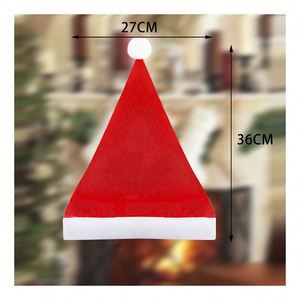 Gorros de Santa Claus Promocionales con Logotipo Personalizado, Gorros Navideños de Felpa con Impresión de Marca, Recuerdos para Fiestas - Product Image 2