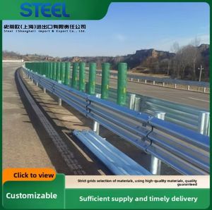 Barriera di Sicurezza Stradale Anti-Collisione con Rivestimento in Polvere Zincato Flessibile Anticorrosione Guardrail di Produzione Industriale - Product Image 5