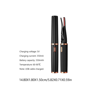 Neue wiederauf ladbare natürliche USB-Locken wickler 24 Stunden lang 2 in 1 beheizte Wimpern zange mit Clip - Product Image 5
