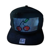 Gorra LED Programable Controlada por Aplicación con Varios Diseños y Mensajes Luminosos Intermitentes