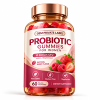 OEM Gummies Probiotiques Femme 10 Md CFU 60 Unités Saveur Baies Santé Intestinale Digestion GMP