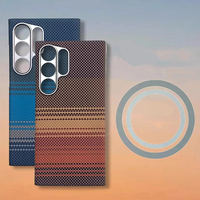 Étui de téléphone de luxe en fibre de carbone Laudtec personnalisable, ultra-résistant aux chocs, léger, coque arrière pour Samsung S25 S24 FE Mobile