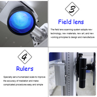 Machine de marquage laser à fibre de type fendu 50W avec coupeur d'imprimante laser source laser Raycus pour la fabrication de bijoux