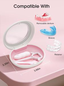 OEM colorido plástico ortodoncia alineador boca protector caso silicona forma ovalada Dental retenedor casos <span class=keywords><strong>caja</strong></span> para uso doméstico - Product Image 4