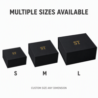 Boîtes cadeaux pliables en carton rigide recyclable avec logo personnalisé imprimé, ruban et fermeture magnétique, pour vêtements et chaussures, finition mate