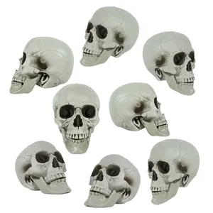 Yard Garden Requisiten PP Scary Plastic Halloween Dekorationen Lebensgröße Human Bone Skull