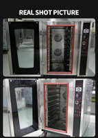 Horno de convección eléctrico comercial para uso doméstico y en restaurantes Características digitales 8-5-12 Tamaños de bandeja para hornear pan y pizza