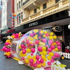 Maison à bulles gonflable transparente <span class=keywords><strong>pas</strong></span> chère avec décorations de ballons colorés, aire de jeux commerciale en PVC pour enfants, idéale pour le jeu et la location - Product Image 5