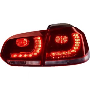 Juego de Luces Traseras LED Nuevas 12V 3000 Lúmenes 3000K para Volkswagen Golf 6 MK6 2008-2013 Lente Transparente ABS Rojo Secuencial - Product Image 3