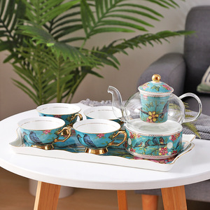 Juego de Taza y Platillo de Porcelana Fina Estilo Europeo, Cerámica Creativa de Alta Gama para Tazas y Platillos de Té de la Tarde - Product Image 6