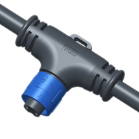 Adaptateur automobile étanche IP68 à trois voies en forme de T, haute puissance, LED, prise mâle/femelle, contact en cuivre, 10A