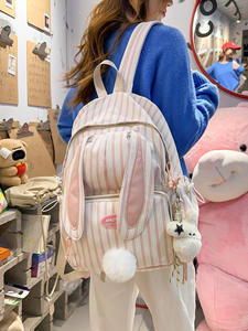 Girls Fashion Hot Selling New Joker Cute Cartoon Large Capacity Rabbit Ear Student <b>Backpack</b> Outdoor Commuting - Product Image 3