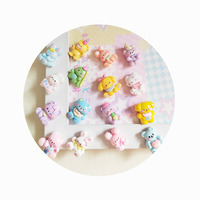 100 Breloques Animaux en Résine à Dos Plat, Cabochons pour Scrapbooking, Artisanat, Décoration de Téléphone, Accessoires Centraux pour Nœuds à Cheveux DIY