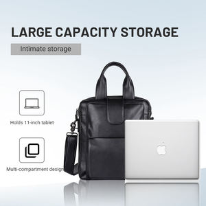Nuevo bolso de mano para hombre, Maletín de negocios, bolso de hombro a la moda, Mensajero de cuero, <span class=keywords><strong>enviar</strong></span> el mismo bolso de mano, bolso para ordenador portátil de 12,9 pulgadas - Product Image 3