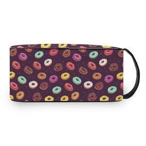 Bolsa de Maquillaje Cosmética con Cierre, Impermeable, Portátil, de Gran Capacidad, con Diseños de Donuts, a Precio Económico - Product Image 3