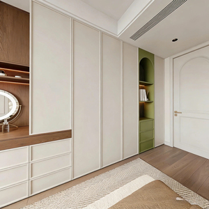 Armario de Dormitorio Tipo Vestidor, Estilo Vintage, Color Crema, Mueble de Almacenamiento Moderno para el Hogar - Product Image 6