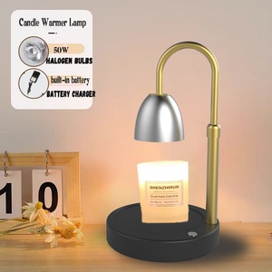 Sheerfond Luxury Metal Candle Warmer Lamp Built-in <b>Battery</b> <b>Operated</b> Wax Heater - Product Image 4