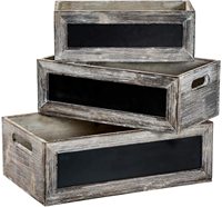 Boîte de rangement en bois massif personnalisée, caisses en bois rustiques, caisse à lait, panier à fruits, petits paniers, modèle pour accessoire de maison de poupée