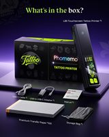Phomemo L85 Printer Stencil Tato Layar Sentuh Besar, Pencetakan Multi-Ukuran dengan 100 Lembar Kertas Transfer Premium untuk Seniman Profesional