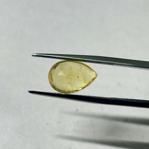 Piedras Preciosas de Zafiro Amarillo Cultivadas en Laboratorio, Corte Pera, Simuladas, con Inclusiones de Cristal para Joyería - Product Image 5