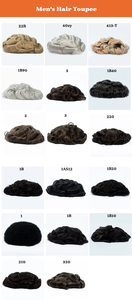 ทูเป้ผมแท้ 100% แบบ PU V-loop  หนังศีรษะบางพิเศษ  ไม่ต้องผ่าตัด  ระบบเปลี่ยนผมสำหรับผู้ชายที่มีปัญหาผมร่วง - Product Image 6