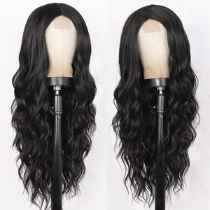 Coiffe en dentelle synthétique longue et <span class=keywords><strong>lisse</strong></span>, non adhésive, la plus vendue, avec <span class=keywords><strong>cheveux</strong></span> naturels et <span class=keywords><strong>coiffure</strong></span> complète - Product Image 5