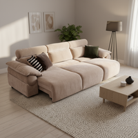 Canapé-lit moderne 2 en 1 pliable, extensible, en tissu extensible pour petits espaces, métal, gain de place, salon