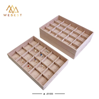 Plateau à bijoux en daim Webest, plateau à bagues, plateaux de présentation, luxe pour bijoux