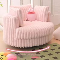Fauteuil de loisir pivotant en velours côtelé, style italien, motif fleur de cerisier, pour salon, balcon, luxe léger, canapé individuel