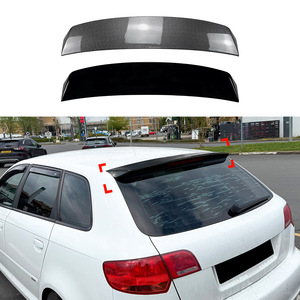 Audi A3 8P Rear Spoiler Piano Black Carbon Fiber Texture Ducktail Trunk Wing 2004-2013 Five Door Standard Model Upgrade - Product Image 4