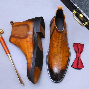 Zapatos de Invierno Negros para Hombre, Talla 37-44, Punta en Pico, Parte Superior de Cuero Genuino, Impermeables, Cierre de Gancho y Bucle, Alta Calidad - Product Image 2