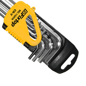 מפעל ישיר מכירה Hex 6150 חומרים 9pcs אלן מפתח שחור פלסטיק קליפ T ידית ברגים אלן מפתח סט - Product Image 4