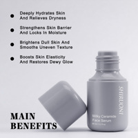 Sérum Lacté Visage Végétalien Naturel Réparateur de Barrière Cutanée à la Vitamine E et Céramide, Anti-Rides et Resserre les Pores, OEM ODM