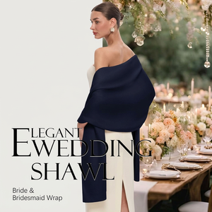 Women's Navy Blue Chiffon Shawl Off Shoulder <b>Long</b> Lightweight Solid Color <b>Scarf</b> for Daily Wear All Seasons - Product Image 4