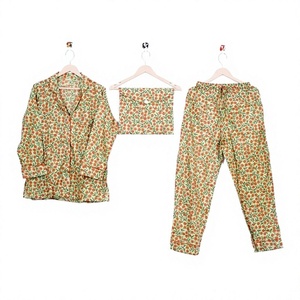 Best Selling Elegant Summer <b>Night</b> Dress Cotton Floral Printed Breathable Soft High Rise Pajamas Set Womens Sizes - Product Image 1