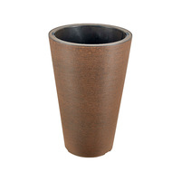 Pots de jardinières carrés en plastique vases à fleurs verticaux pour jardin extérieur