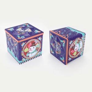 Latas de metal de regalo de Navidad personalizadas al por mayor con diseños bonitos para galletas y dulces - Product Image 5