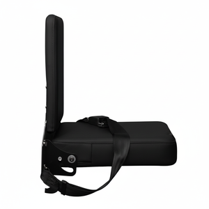 <span class=keywords><strong>Asiento</strong></span> Plegable Automático de Cuero Negro para Montar en la Pared, con Cinturón de Seguridad, Estructura de Acero con Rebote Automático, para Ambulancia y Autocaravana - Product Image 6