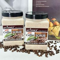 Aardbeien Koffie Fruit Gezichts- en Lichaamsscrub voor het verwijderen van dode huidcellen, het verwijderen van mee-eters, reinigen, verhelderen en hydrateren.