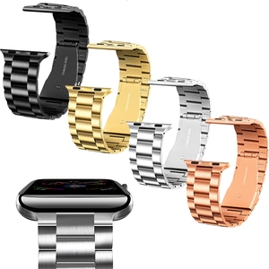 Top Ventas Tres Beads18mm 20mm 22mm Correa de reloj inteligente de acero inoxidable para Galaxy <span class=keywords><strong>Watch</strong></span> 4/5/6 <span class=keywords><strong>Huawei</strong></span> GT4 <span class=keywords><strong>Watch</strong></span> Band - Product Image 2