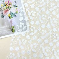 Tissu en dentelle double brodée à double couche avec sequins pour robe de soirée de luxe ou robe de demoiselle d'honneur