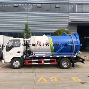 ISUZU 5000 Liters Manual Diesel <b>Small</b> Size <b>Vacuum</b> Sewage Suction Tanker Truck for Sale in Vietnam - Product Image 3